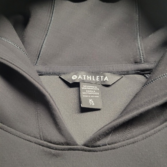 Athleta Get Set Sweatshirt Hoodie Pullover Black XL Raglan Activewear Jacket - Picture 4 of 9
